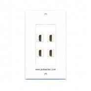 Placa Tapa 4 HDMI 4k en ABS